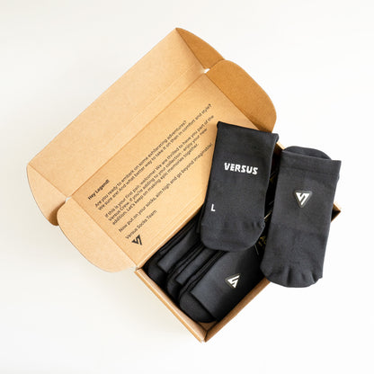 Classic Black Active Crew Tab Socks