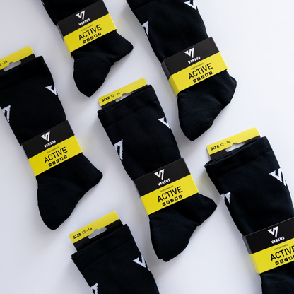 Classic Black Active Socks 12-14