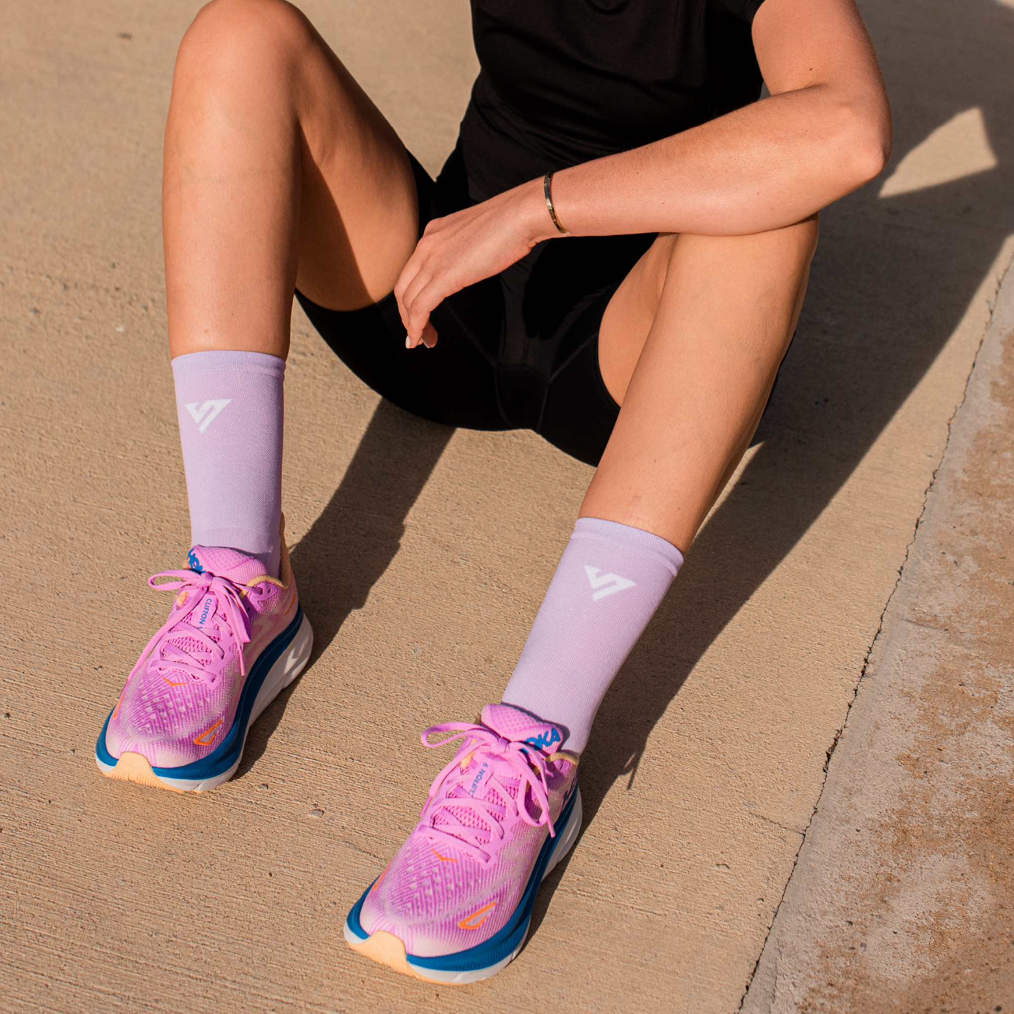 Classic Lilac Active Crew Socks