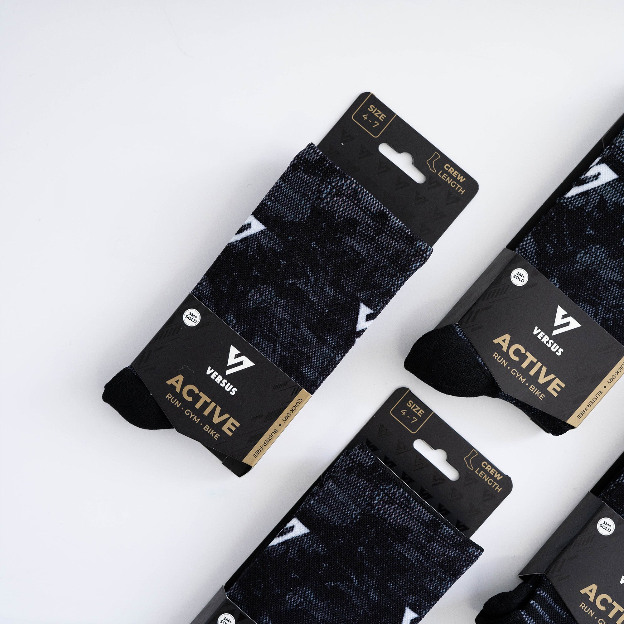 Black Viper Active Crew Socks