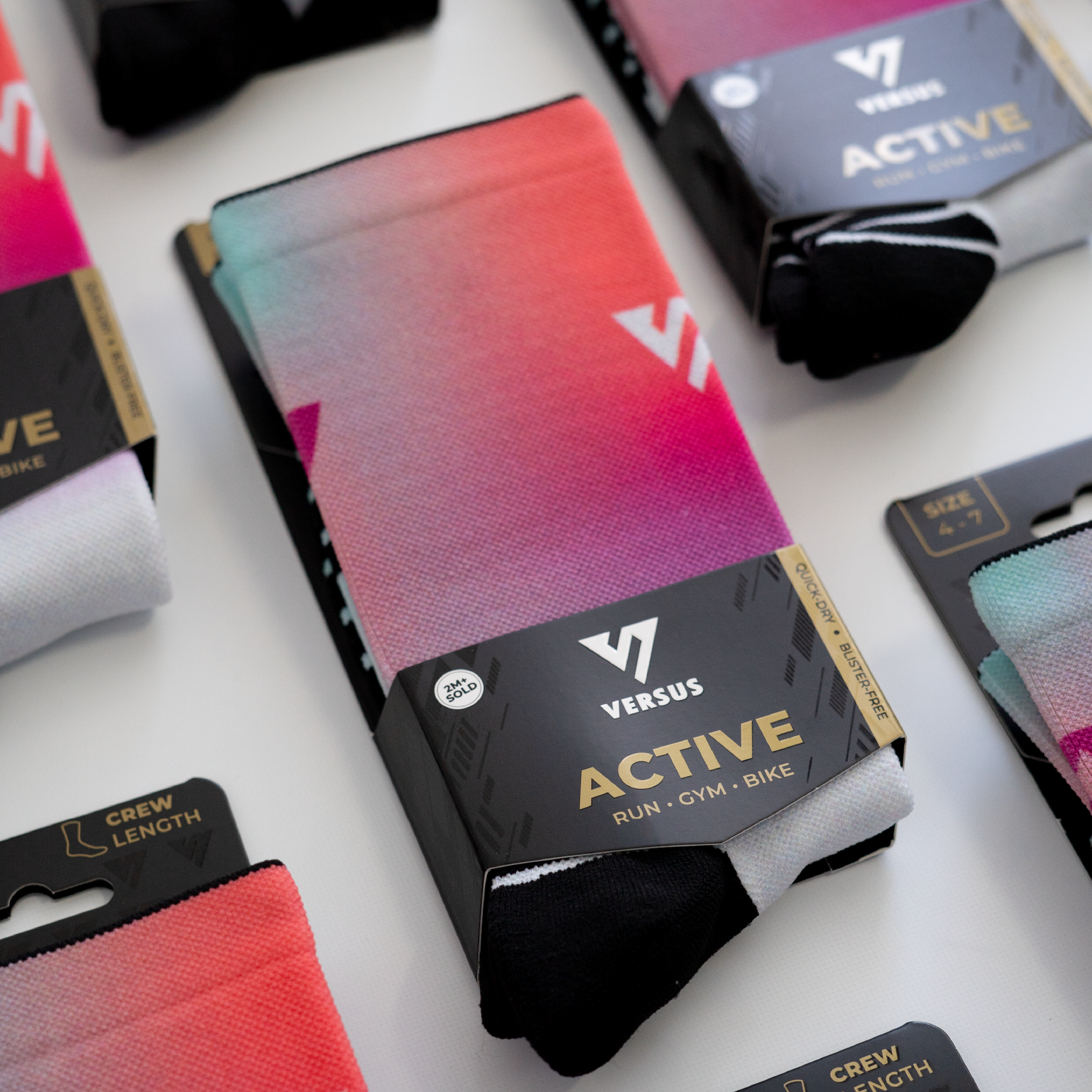 Pink Haze Active Crew Socks