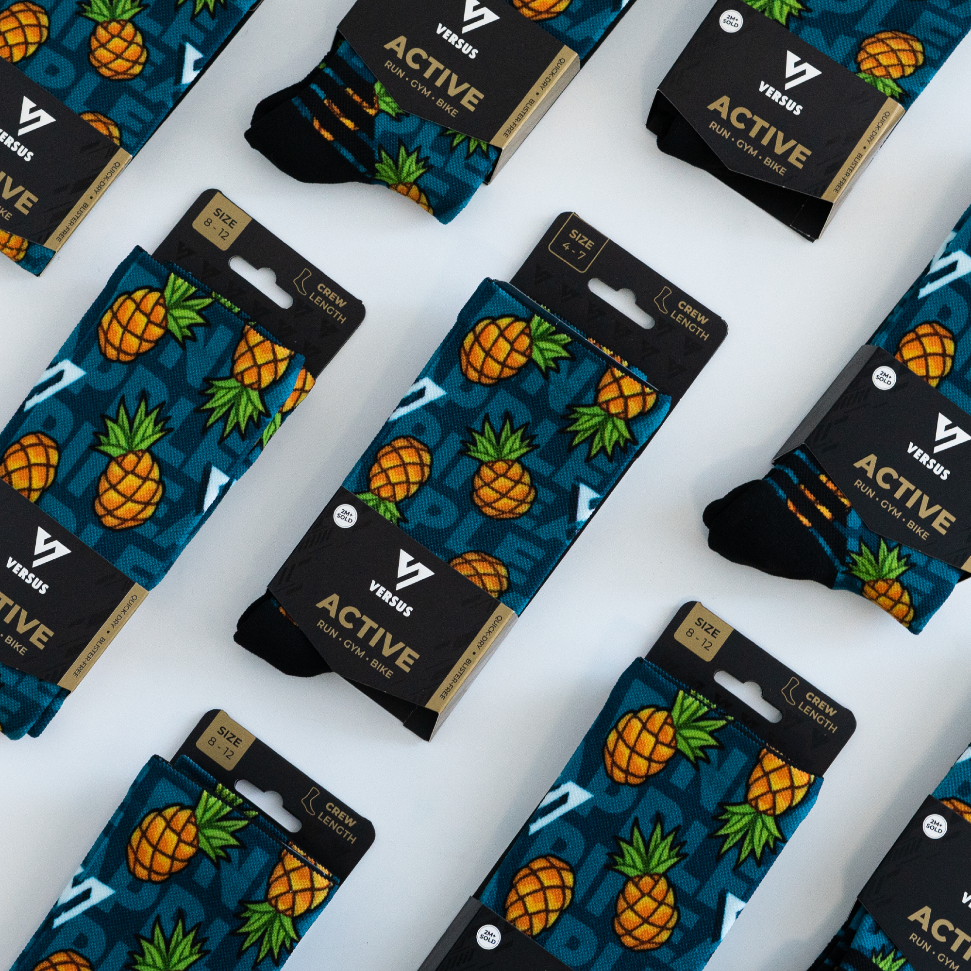 Pineapple Active Crew Socks