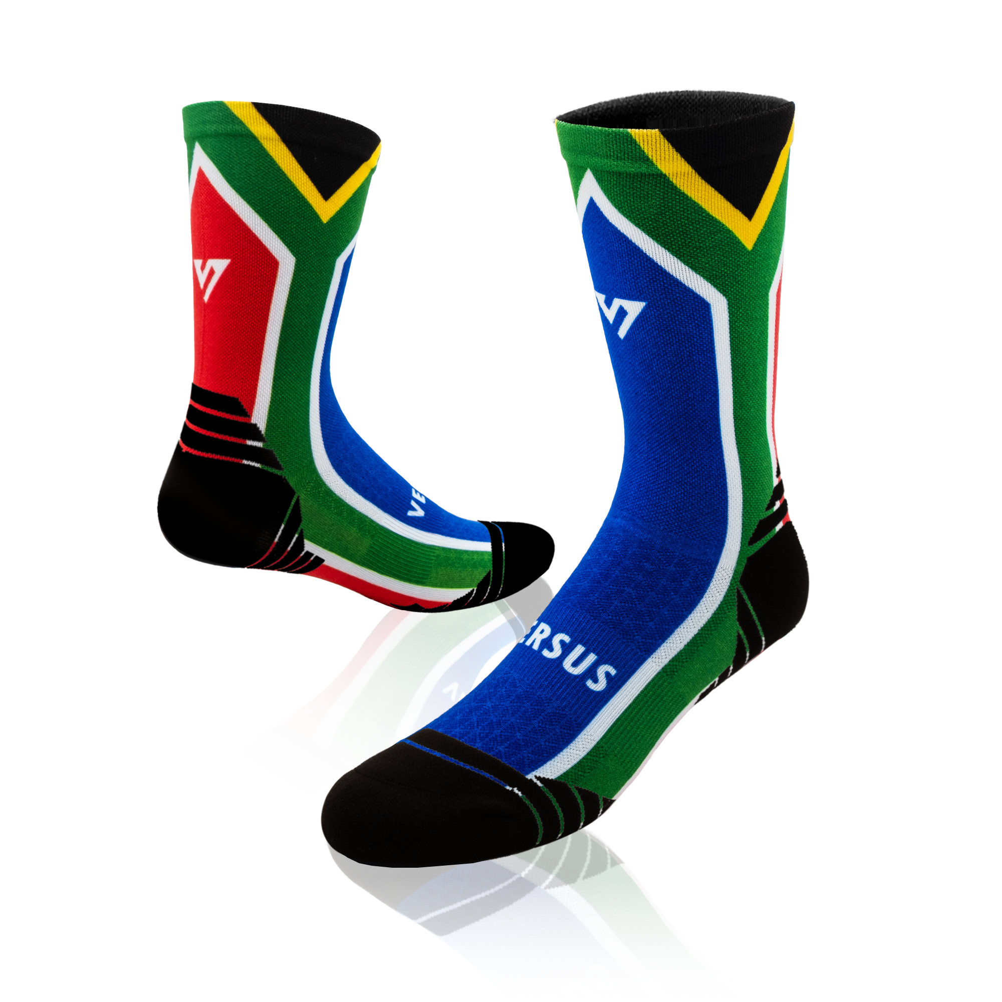 South Africa Flag Active Crew Socks