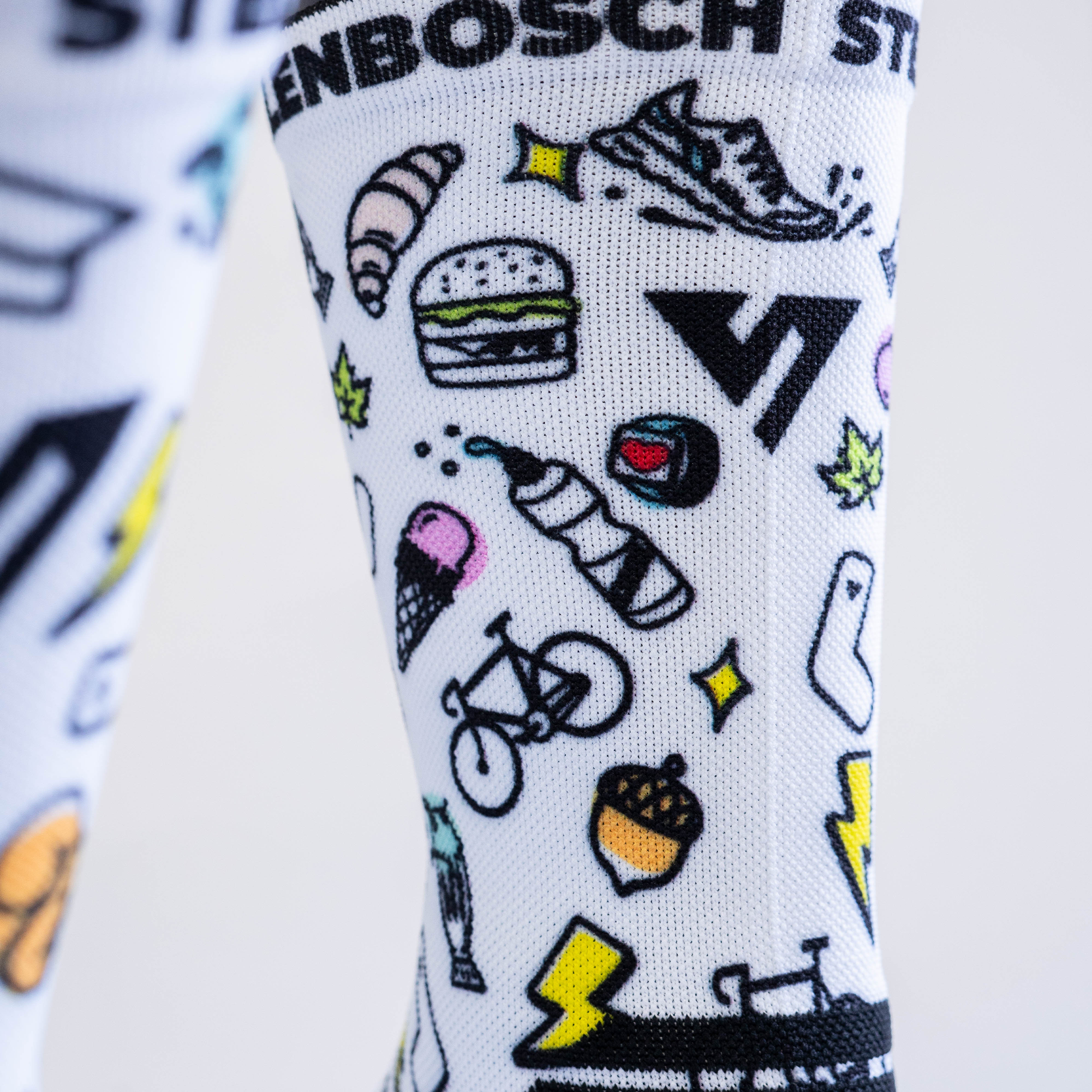 Stellenbosch Doodles Active Crew Socks