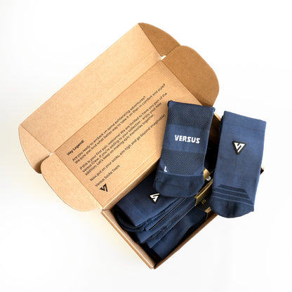 Classic Navy Active Crew Tab Socks