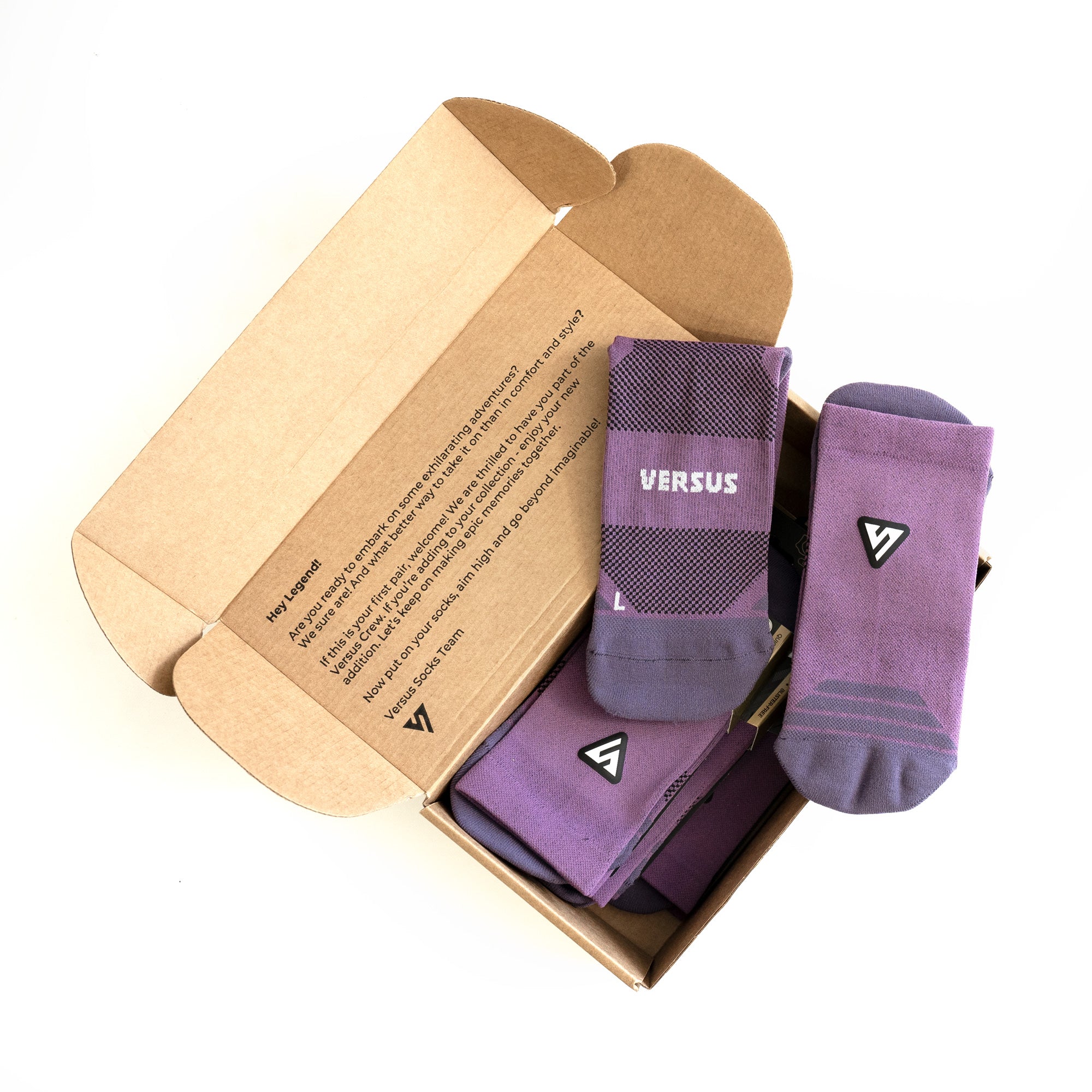 Classic Plum Active Crew Tab Socks