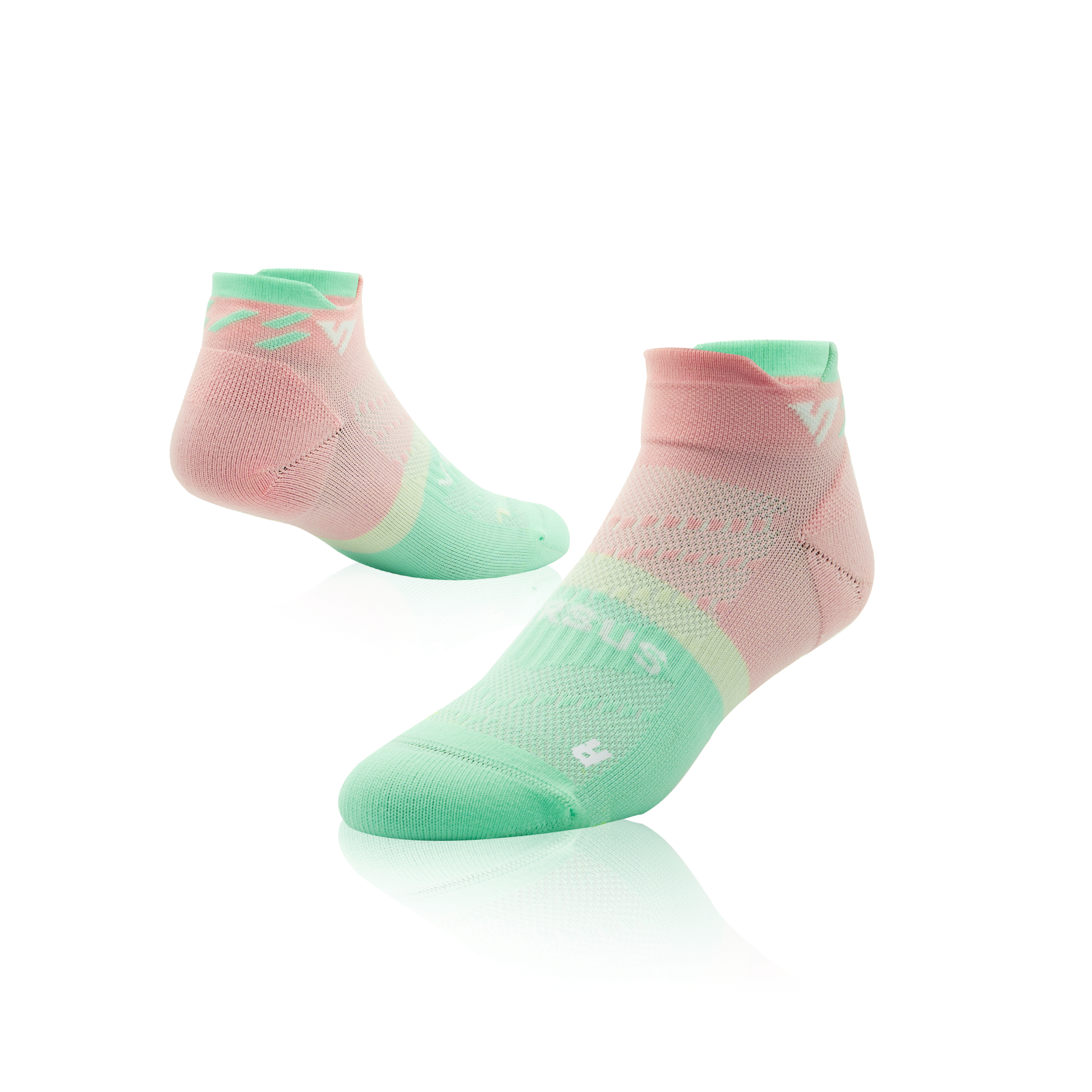 Pink Blossom Running Ankle Socks